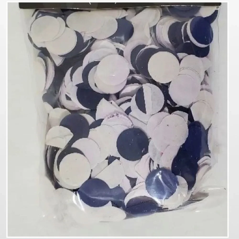 New Confetti Blue White Round Circles Party Home Table Top Decoration NWT